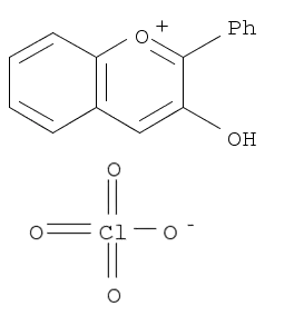 Molecular Structure of 7249-10-7 (1-Benzopyrylium, 3-hydroxy-2-phenyl-, perchlorate (salt) (9CI))